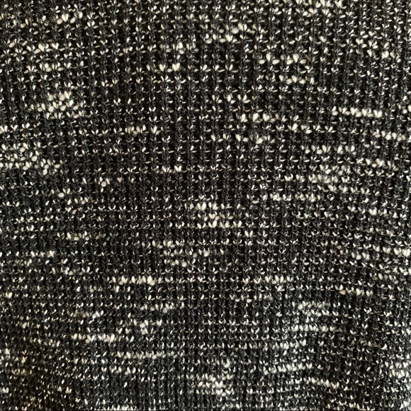 Eileen Fisher NWT Black Notch Collar Long Tweedy Organic Cotton Knit Jacket - Picture 6 of 11